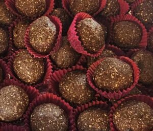 gluten free, raw sugar free, dairy free, vegan protein balls, with kinesiology tascott